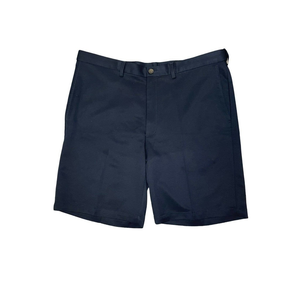 Haggar NEW Men’s Cool 18 Pro Flat Front Navy Blue Golf Shorts
